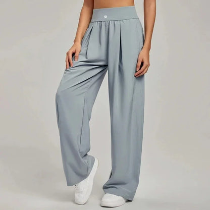 Yoga Sports Pants Women Loose Wide Leg Pants Casual High Waist Fitness Pants