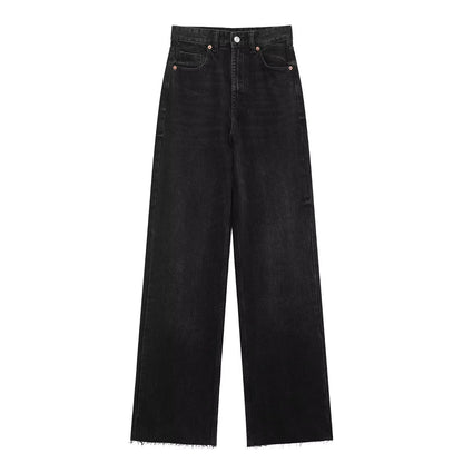 Willshela Women Jeans Denim Pant High Waist Female Chic Lady Casual Basic Mujer Straight Trousers