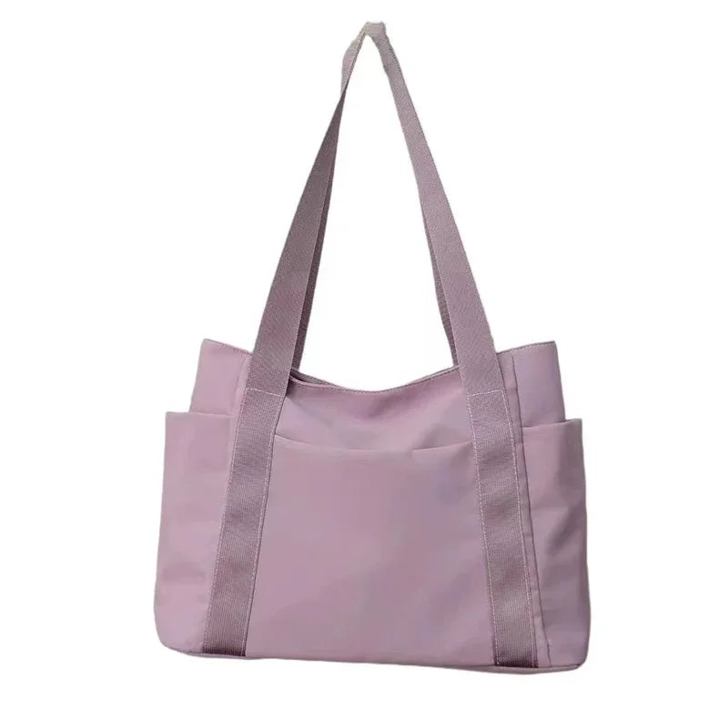 Women's Bag Solid Color Tote Bag Commuting Shoulder Bag Leisure Simple Mommy Go Out Bag Large Capacity Nylon Handbag