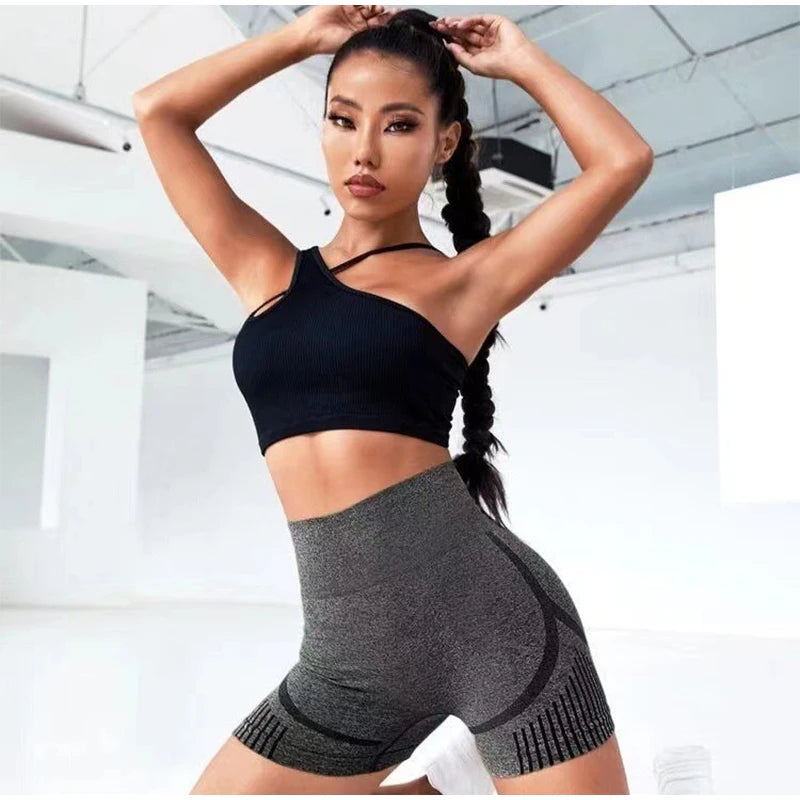 Women Yoga Shorts High Waisted and Hip Lifting Yoga Pants Outdoor Running Fitness Shorts Breathable Quick-dry Sportswear Pants