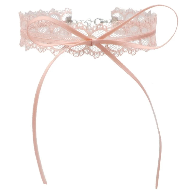 Fashion Lace Necklace for Women Lady Elegant Heart Flower Choker Necklaces Collar Clavicle Chain Wedding Party Jewelry