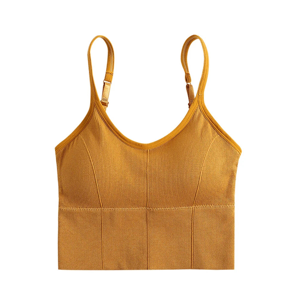 Women Sexy Tops Tube Push Up Bra Female Streetwear Sleeveless Camis Seamless Sport Lingerie Tee Crop Top Bandeau Top Tanks