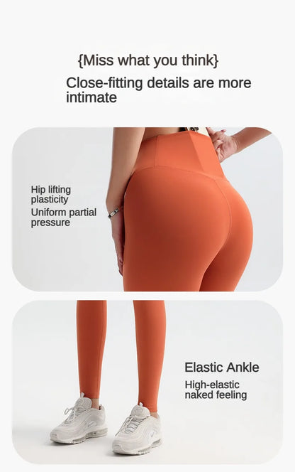 Solid Color Yoga Pants Pants Women's Gym Pants Quick Dry Breathable Leggings Outdoor Cycling Pants