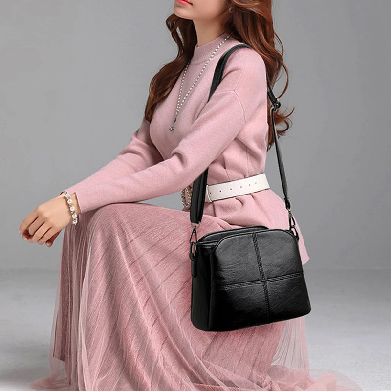 Women's Bags Retro Design Crossbody Bag Trend Quality PU Leather Bucket Shoulder Bags Small Handbags for Women