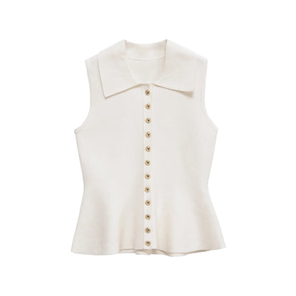 Women's clothing 2025 summer new product fashion European and American style short skirt style knitted vest top