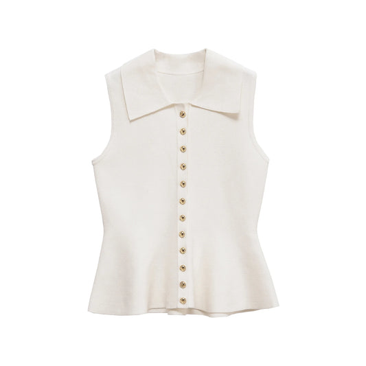 Women's clothing 2025 summer new product fashion European and American style short skirt style knitted vest top