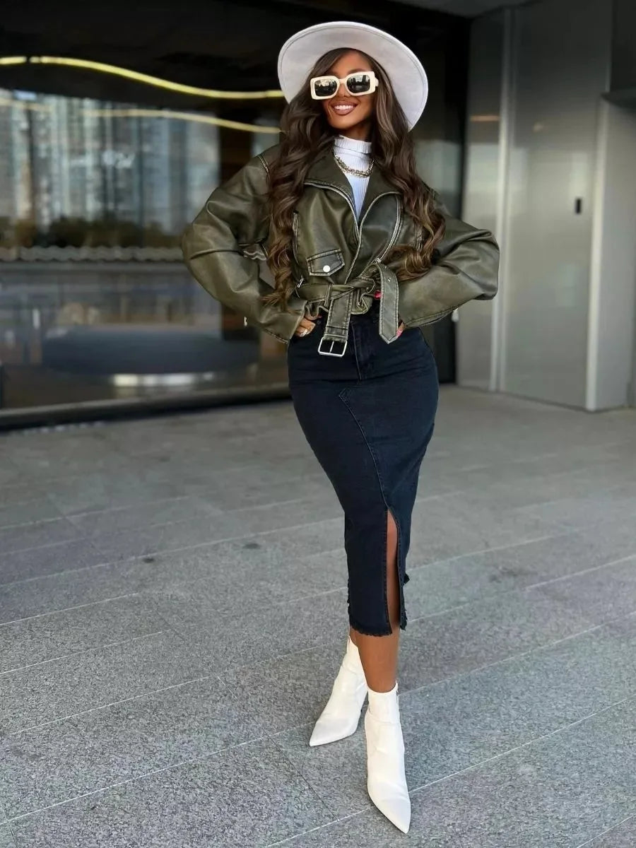 Denim Skirt Woman Streetwear Long Slim Skirts For Women Asymmetric High Quality Skirt Woman 2024 Trend High Waist Long Skirts