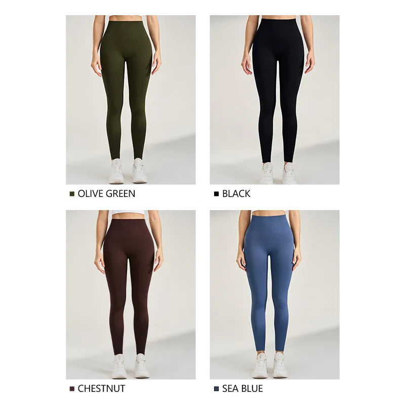 Women's yoga pants no embarrassing line sports fitness leggings tight peach hips high waist naked feeling yoga pants woman