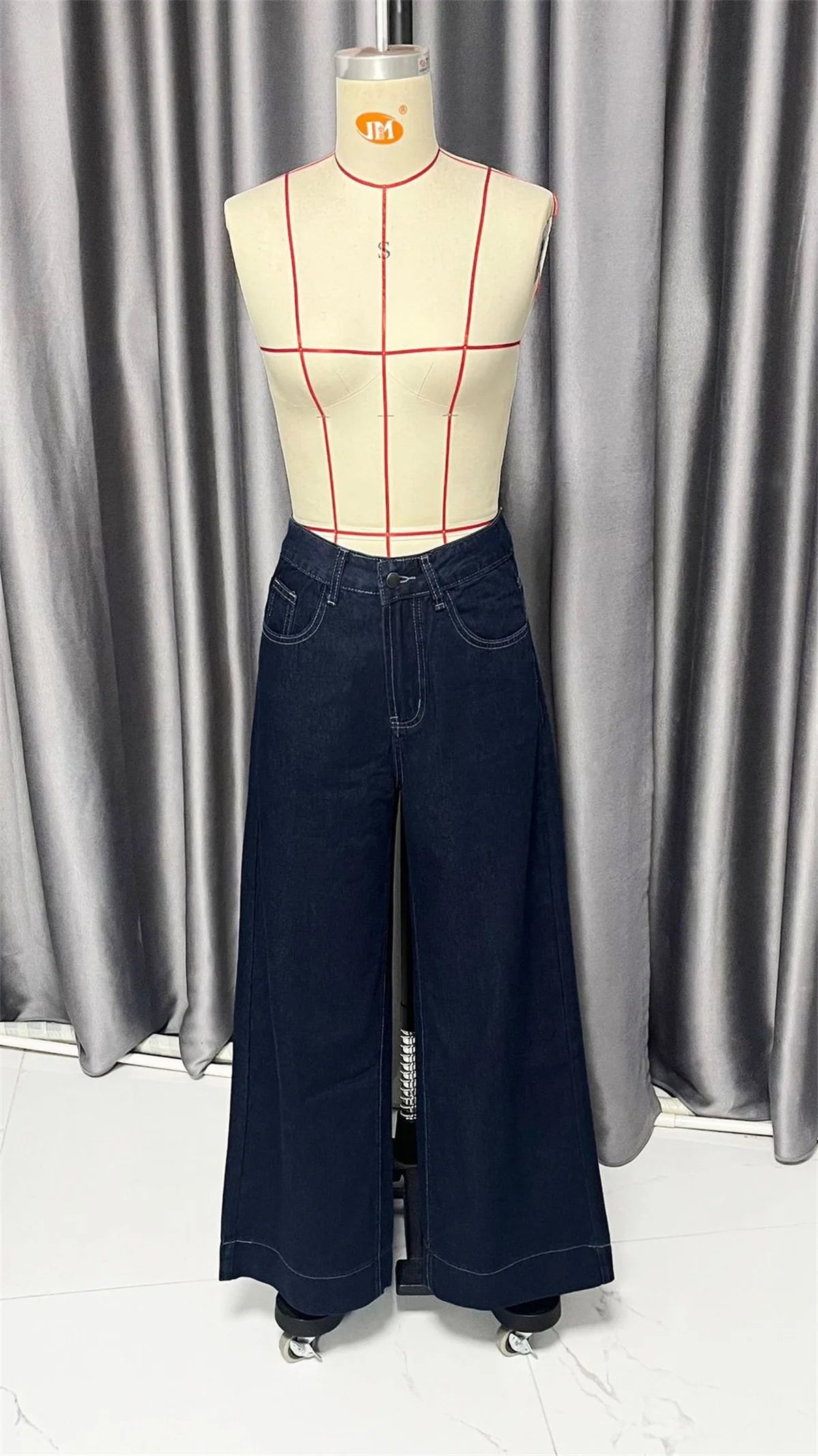 Fashion Wide Leg Jeans Women 2025 Spring Autumn New Retro High Waist Pant Solid Chic Casual Trousers Office Lady Street Pants