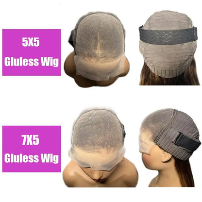 Wear And Go Glueless Wig Human Hair 7x5 5x5 HD Lace Closure Wigs Straight Body Wave Human Hair Wigs Lace Front Ready To Go