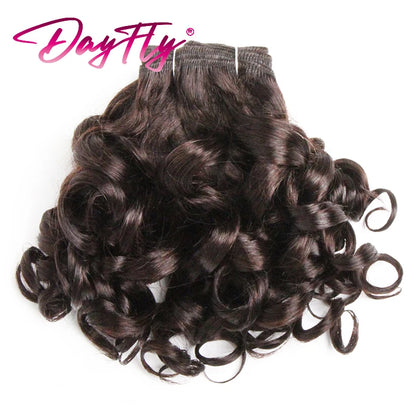 Brazilian Hair Weave Bundles 100% Human Hair Bundles Short Curly Hair Bundles 8Inch 6 Bundles Colored Hair Extensions For Women