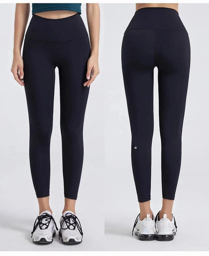 High Waisted Nude Feeling No Embarrassment Line Yoga Pants Women Stretch Firming Lift Hip Sports Fitness Bottom Pants