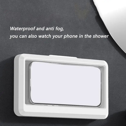 360 °   rotating bathroom phone case for fall gift, wall mounted shower smartphone cases holder, waterproof anti-fog mobile phon