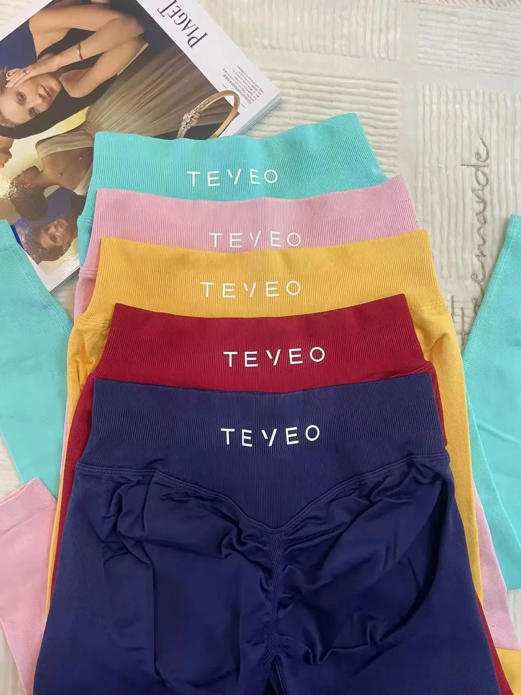 2025 Women's Alphabet Yoga Pants Double-sided High-waisted Quick-drying Fitness Wear Outdoor Running Leggings TEVEO summerr