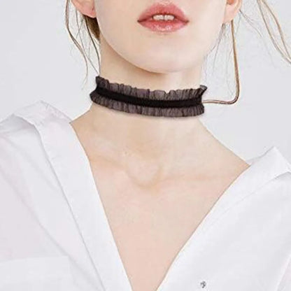 Sexy Black Lace Necklace Punk Style Personalized Lace Collar Gothic Choker Lace Clavicle Chain Wedding Party Jewelry Accessories