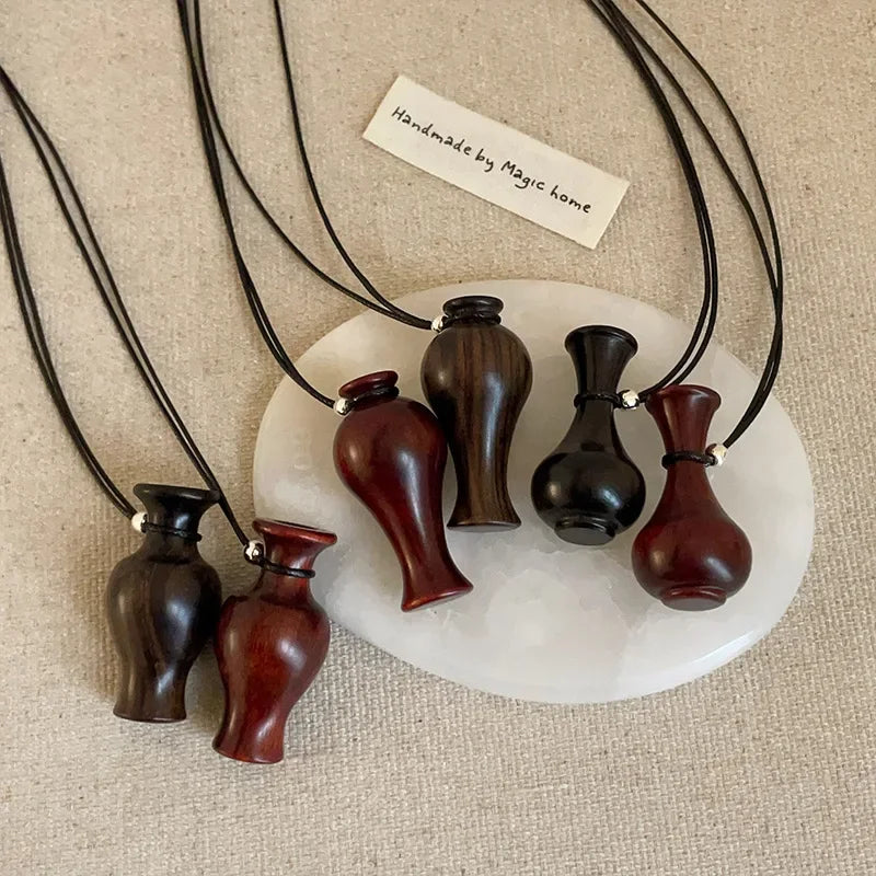 Wooden Pendant Necklace Female Fashion Sweater Chain