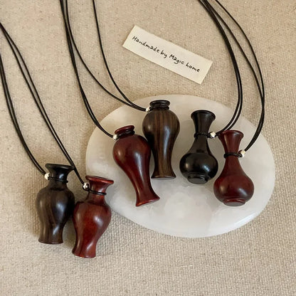 Wooden Pendant Necklace Female Fashion Sweater Chain