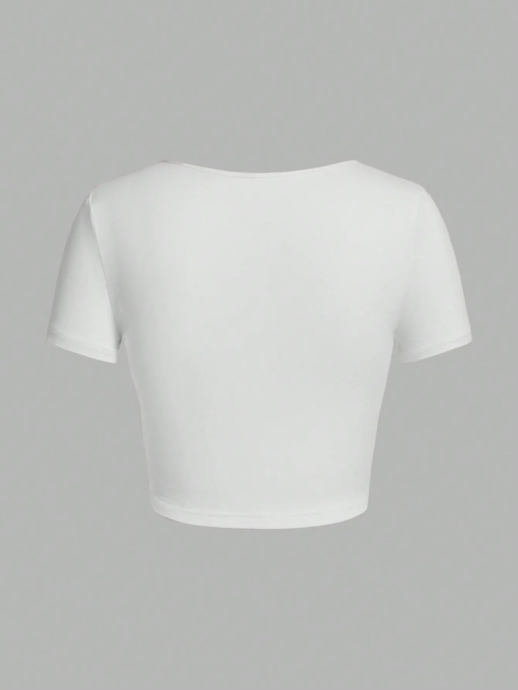 Woman T-shirt Square Neckline tops Short Sleeve crop tops for women girls sexy street wear  top tees