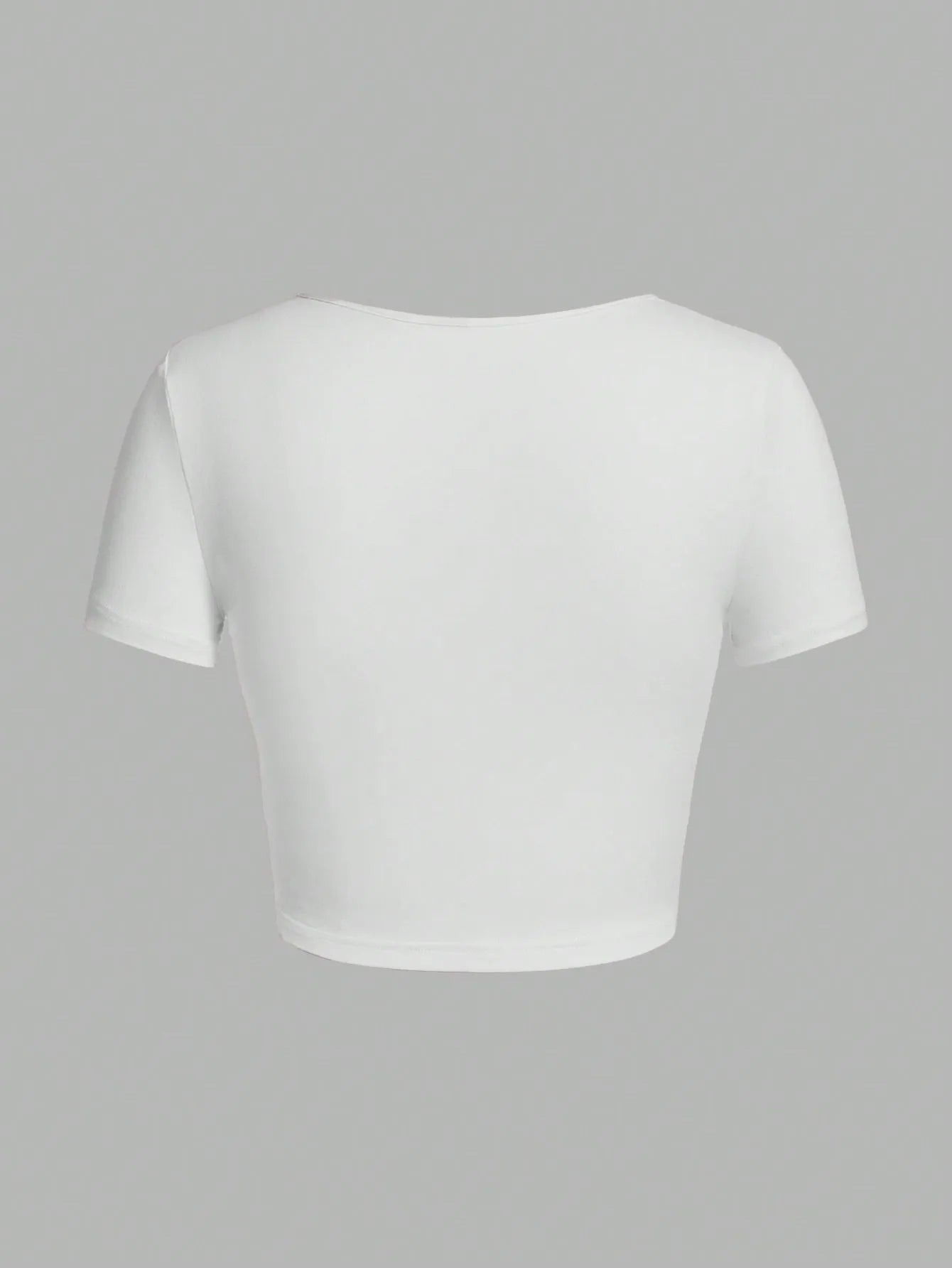 Woman T-shirt Square Neckline tops Short Sleeve crop tops for women girls sexy street wear  top tees