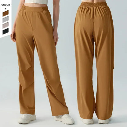 2025 Yoga Pants Women High-waisted Hip-lifting Dance Pants Flared Wide-leg Pants Sports Fitness Pants Summer