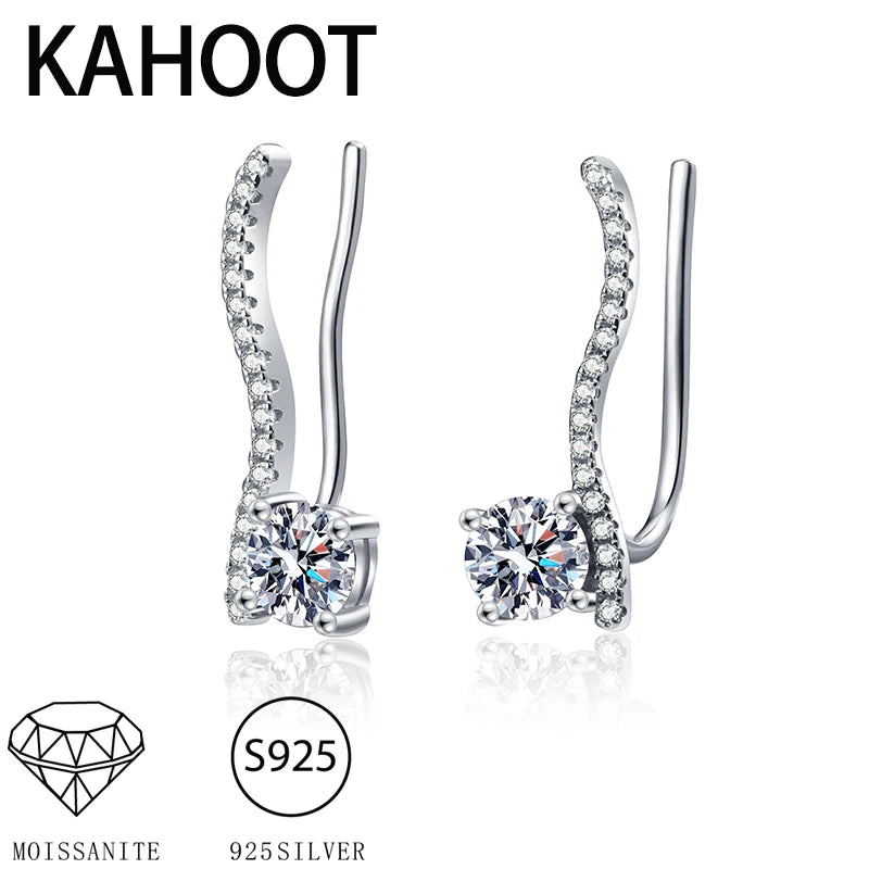 925 silver 0.5 carat * 2 linear earrings simple and casual personality avant-garde fashion high quality couple earrings