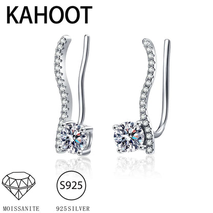 925 silver 0.5 carat * 2 linear earrings simple and casual personality avant-garde fashion high quality couple earrings