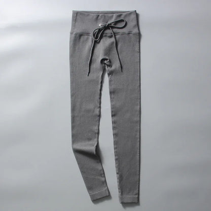 Ribbed Yoga Leggings Women Sports Pants Tights Seamless Sport Femme Gym Leggins Workout Fitness Pants Athletic Wear