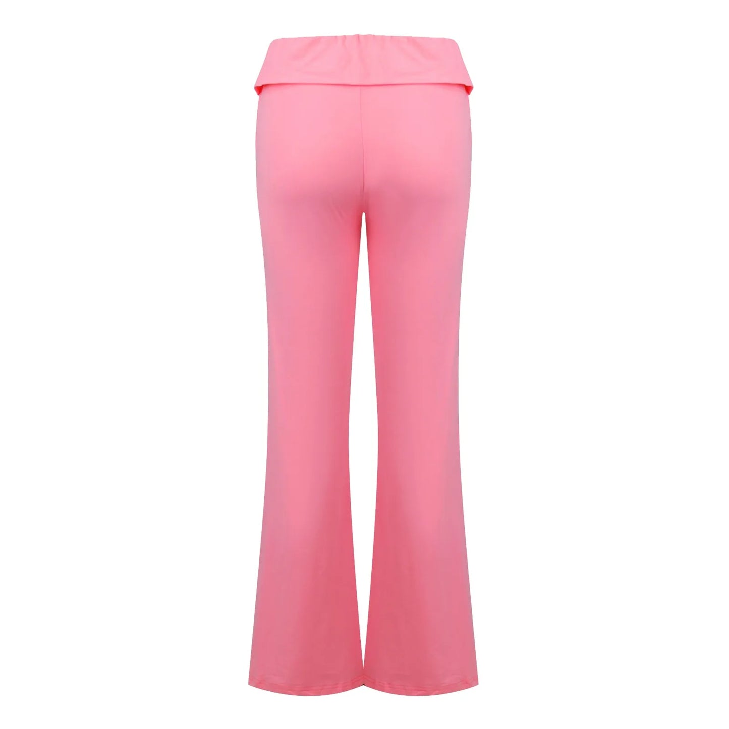 Long Pants Women Fashion Trousers Solid Elastic Leggings Flare Bottoms High Waist Wide Leg Athletic Yoga Bell Pants Summer