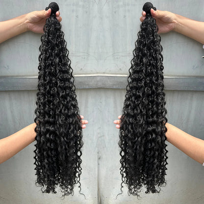 Synthetic Curly Hair Bundles Water Wave Hair Weave  Hair Extensions High Quality Weaving heat Temperature Hair