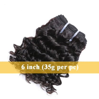 Short Bouncy Curly Human Hair Bundles 100% Human Hair Weft Brazilian Hair Weave Bundle Cheap short deep loose ocean wave bundles