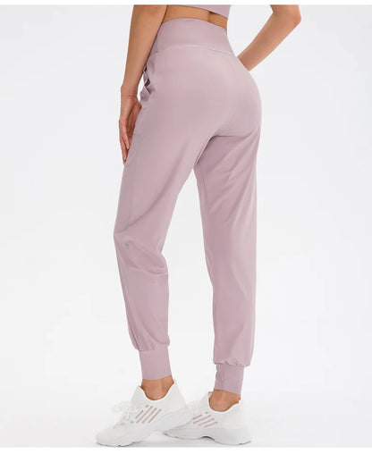 Women Loose Yoga Pants Running Sports Training Trousers with Pocket Casual Quick Dry Fitness Pants Thin for Spring Summer