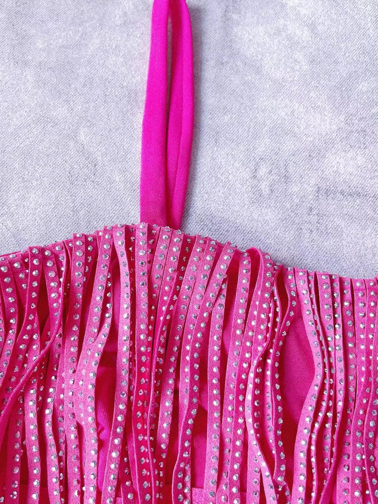 Women Skirt Fashion 2025 New Autumn High Waist Belt Multi Layer Short  Heavy Drilling Rhinestones Fringed Skirt with Cake A Line