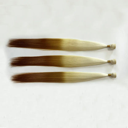 Hair Weave Two Dyed Ombre Color 613/30,Synthetic hair Blend Bundles 30 Inches Silk Straight Hair Extension Yaki Straight 100g