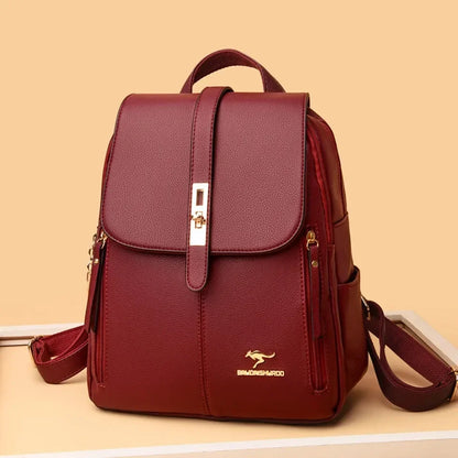 Women Large Capacity Backpack High Quality Leather Vintage Bags for Women School Bags Travel Rucksack Ladies Bookbag Knapsack