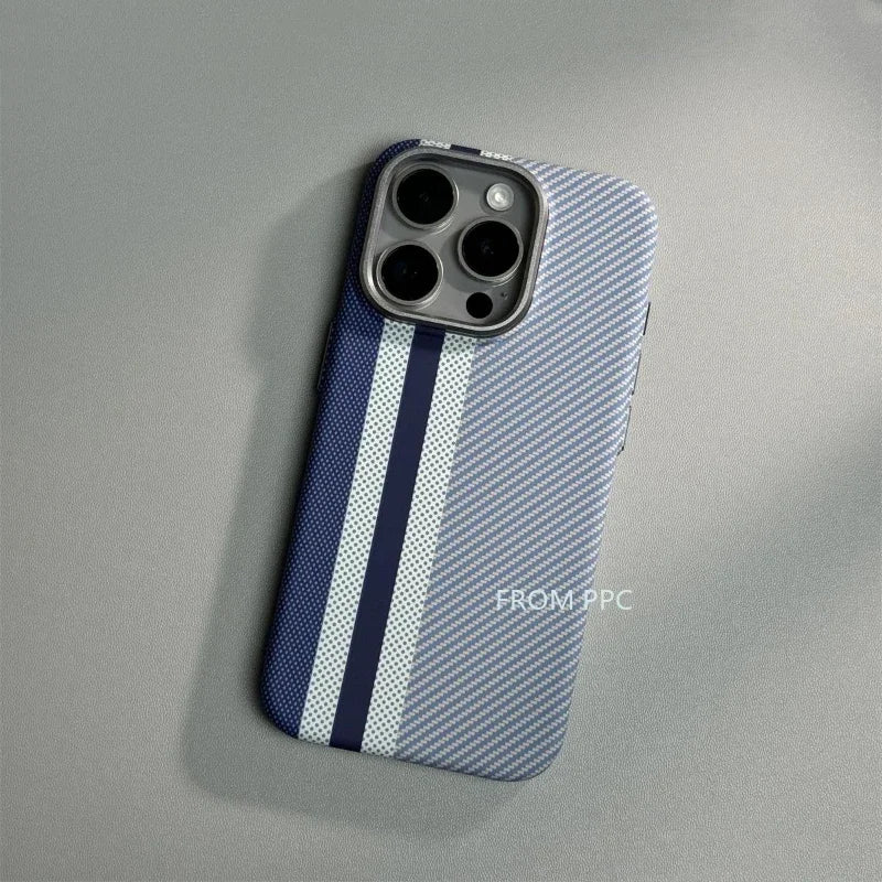 Carbon Fibre Magnetic Phone Case 16 Cover for iPhone 15 14 Pro Max Wireless Charging MagSafe Shell Alloy Camera Ring Armor Funda