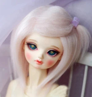 D09-P389 children handmade toy   1/12 1/8 1/6 1/4 1/3 MSD bjd doll wig red blue pink black DIY long straight hair 1pcs