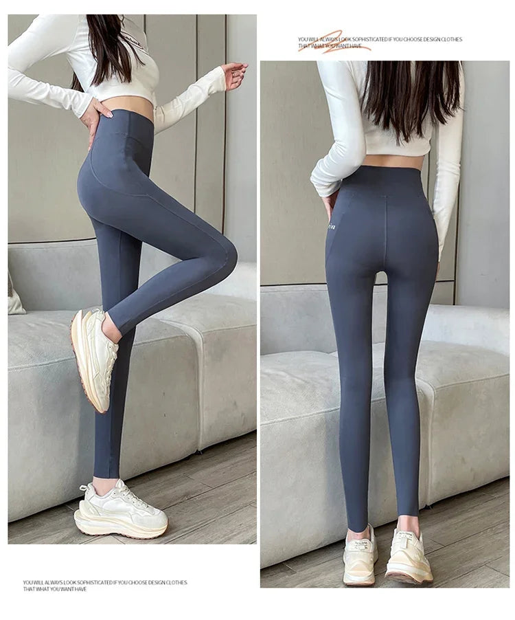 Women's high-waist tight yoga pants spring and autumn abdominal leggings to wear a variety of sports women's pants