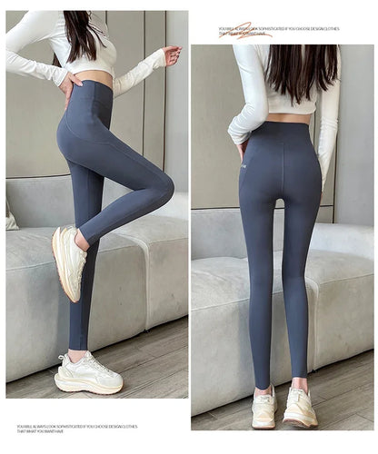 Women's high-waist tight yoga pants spring and autumn abdominal leggings to wear a variety of sports women's pants