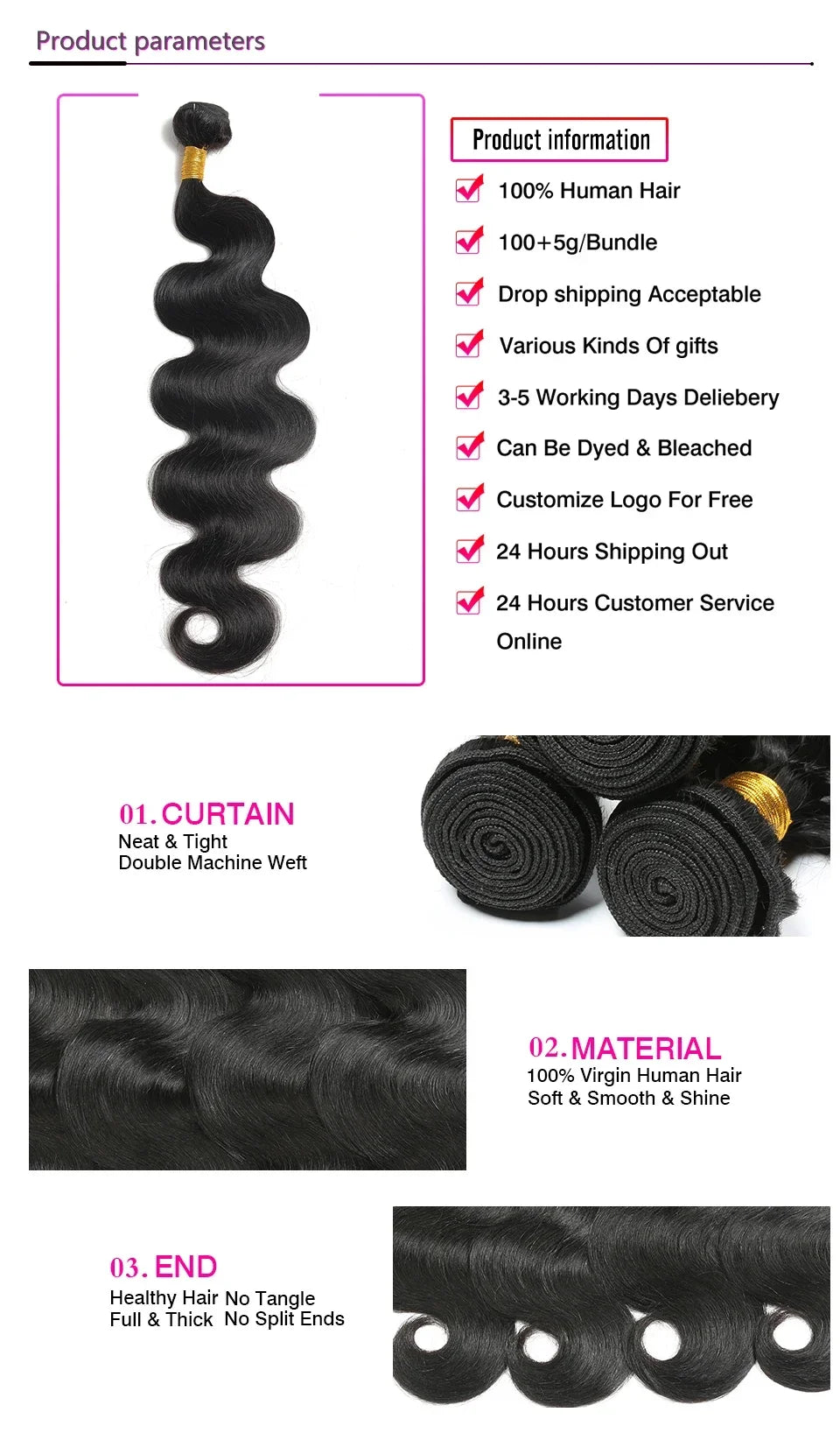 12A Peruvian Hair Weave Bundles Body Wave Unprocessed Virgin Remy Human Hair Bundles Raw Hair Extensions 30 Inches Tissage Weft