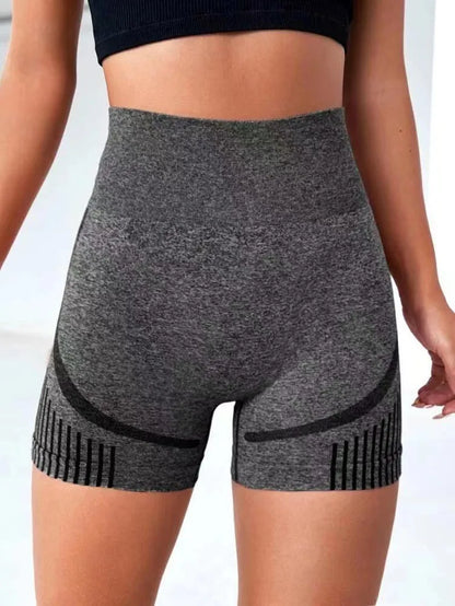 Women Yoga Shorts High Waist Workout Shorts Fitness Yoga Lift Butt Fitness Ladies Gray Yoga Gym Running Short Pants Sportswear