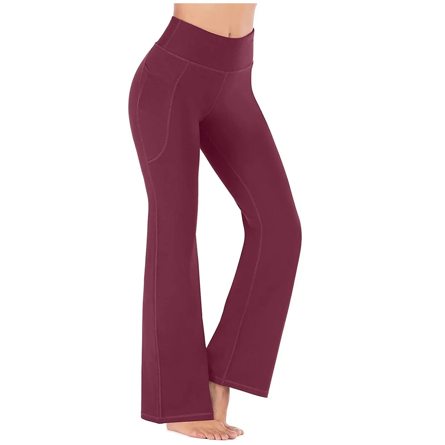 2024 New WOMEN'S Outer Wear Fashion Pants Are Thin and Stretch Popular Yoga Wide-leg Pants Leggings Yoga Pants Fashion