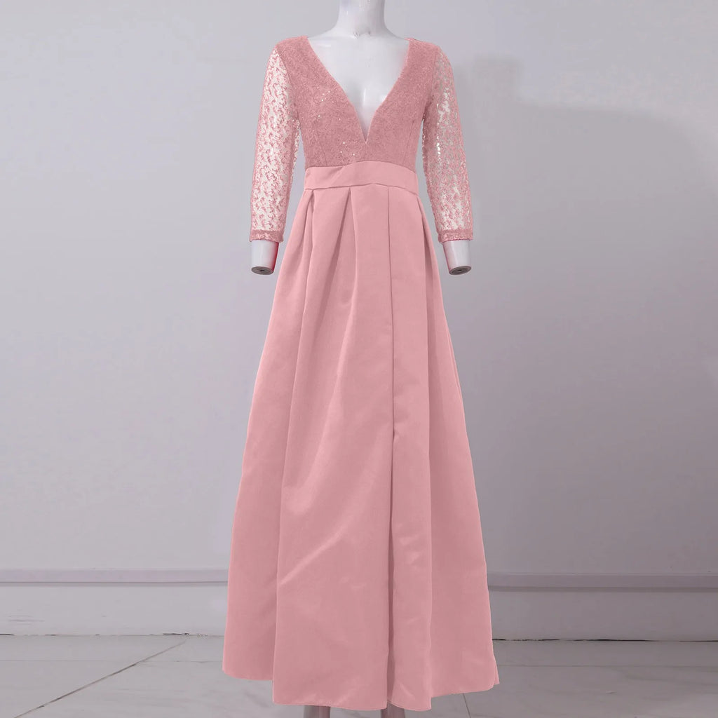 Women'S Elegant Evening Dresses Women'S Fashionable Long Dresses Trailing Evening Dresses Solid Color Floor-Length Dresses