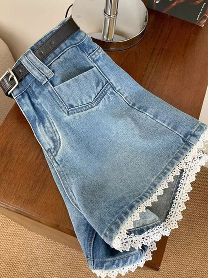 Women's Jeans for Woman Casual Retro American Style Hottie Summer Shorts Women's Denim Baggy Jeans Y2k Jorts Coquette Pants Jean