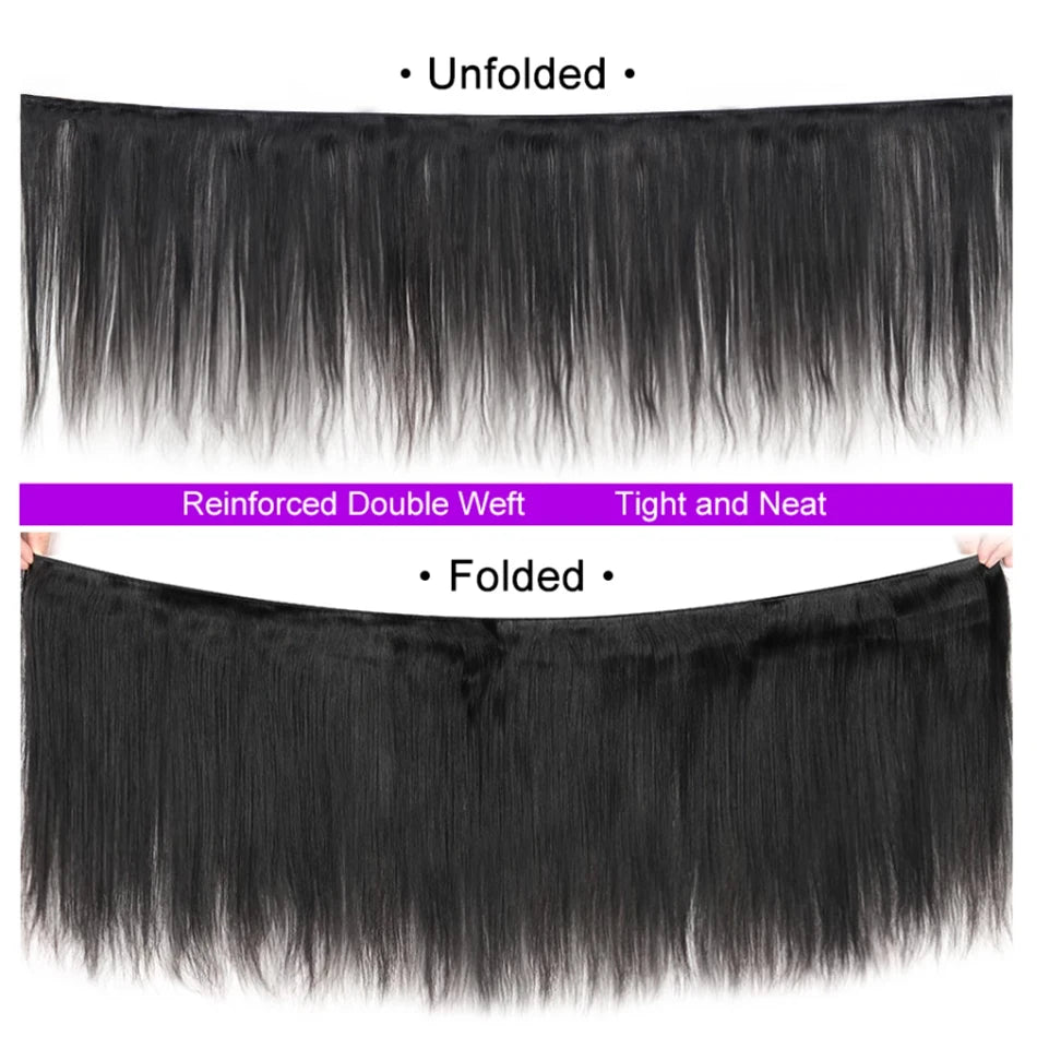Brazilian Hair Weave Bundles Bone Straight Human Hair 12A Raw Virgin Human Hair Bundles Deal Remy Hair Extensions 1 3 4 Bundles