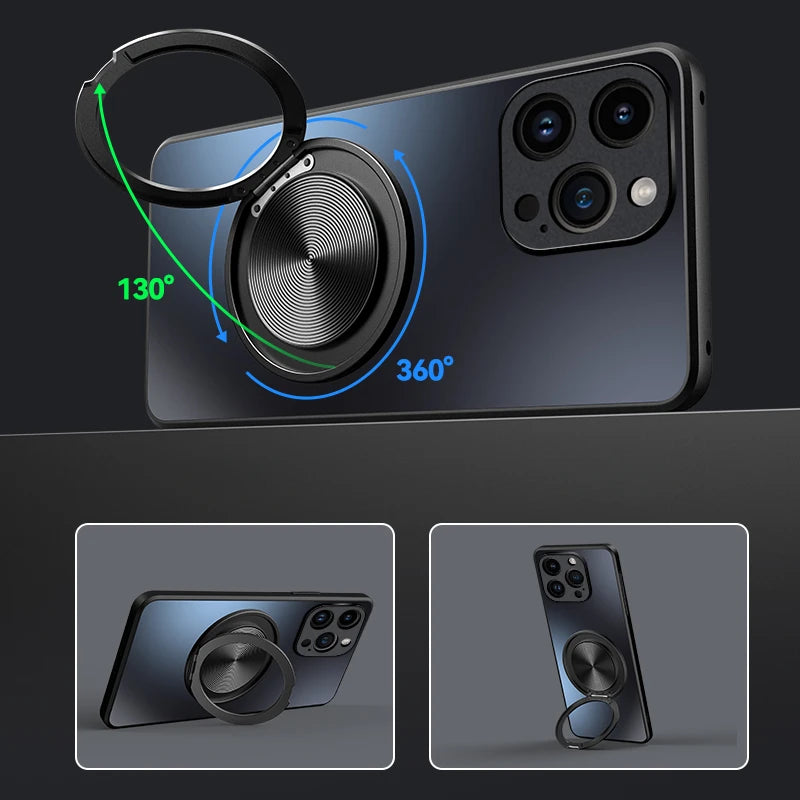 Magnetic Case for Nothing Phone 3A Pro Matte Shockproof Hard Bumper Stand Holder Cover Cases for Nothing Phone 3A 2A CMF Phone 1