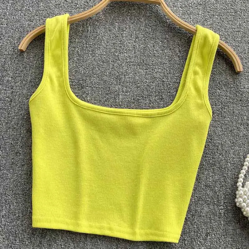 Tank Top Women Sexy Backless Y2k Top Slim Fit Bottoming Blouse Solid Crop Top Sleeveless Camis Mujer