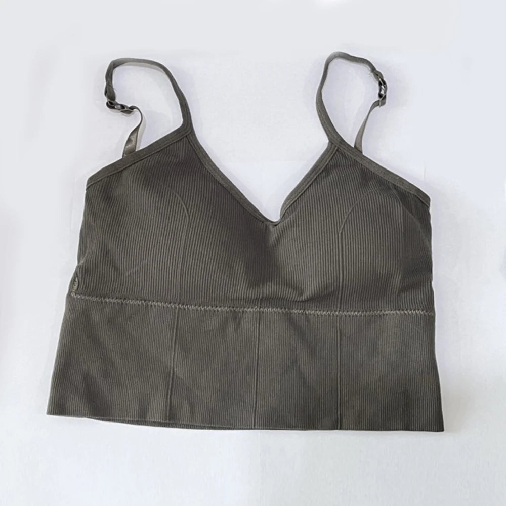 Women Sexy Tops Tube Push Up Bra Female Streetwear Sleeveless Camis Seamless Sport Lingerie Tee Crop Top Bandeau Top Tanks