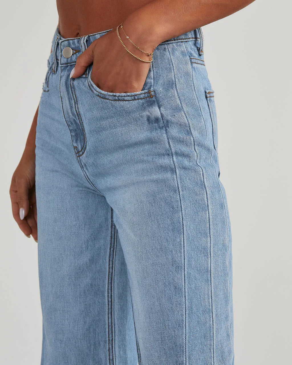 High-waisted Straight-leg Furred Jeans, Women's New Fashion High-waisted Wide-leg Pants Jeans,spring and Autumn for Women Y2k