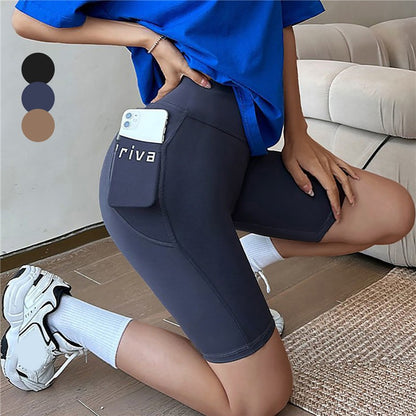 Women Yoga Sports Shorts High Waist Fitness Shorts Casual Streetwear Short Trousers Female Tight Shorts For Ladies Workout Pants