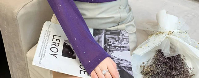 Tops Woman Autumn Winter Red Long Sleeve T Shirt for Women Rhinestone Turtleneck Glitter Sequin Cheap Clothes Elegant Clearance